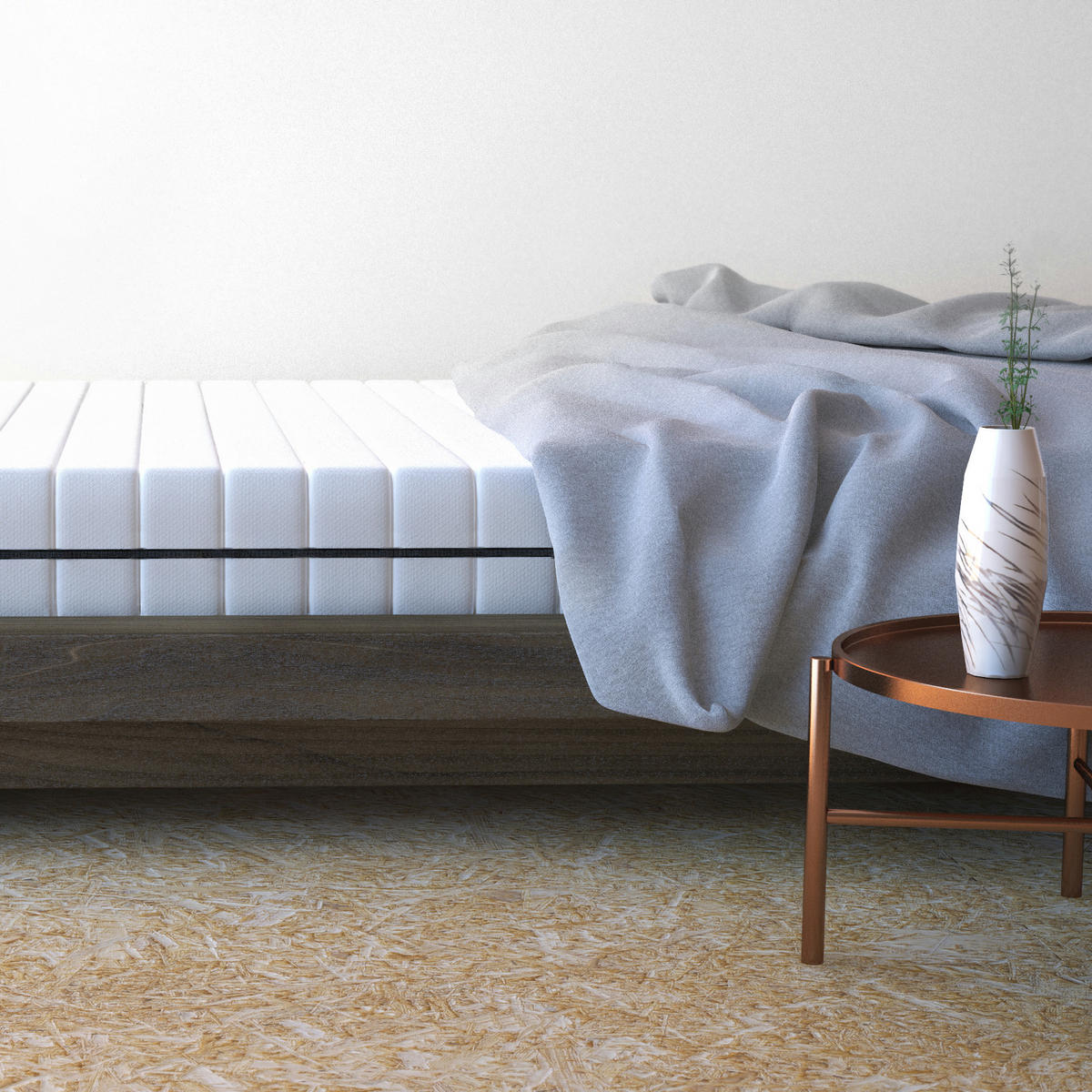 KALTSCHAUMMATRATZE - 7 Zonen 120 x 200 cm in ca. 15cm Höhe, H3 - Weiß, Textil (120/200cm) - Sleepneo