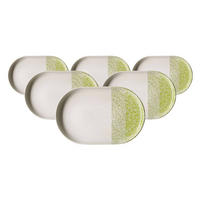 SERVIERPLATTEN Trio Grün 20 x 13 cm 6er Set - Grün, Keramik (13/2/20cm) - Ritzenhoff Breker