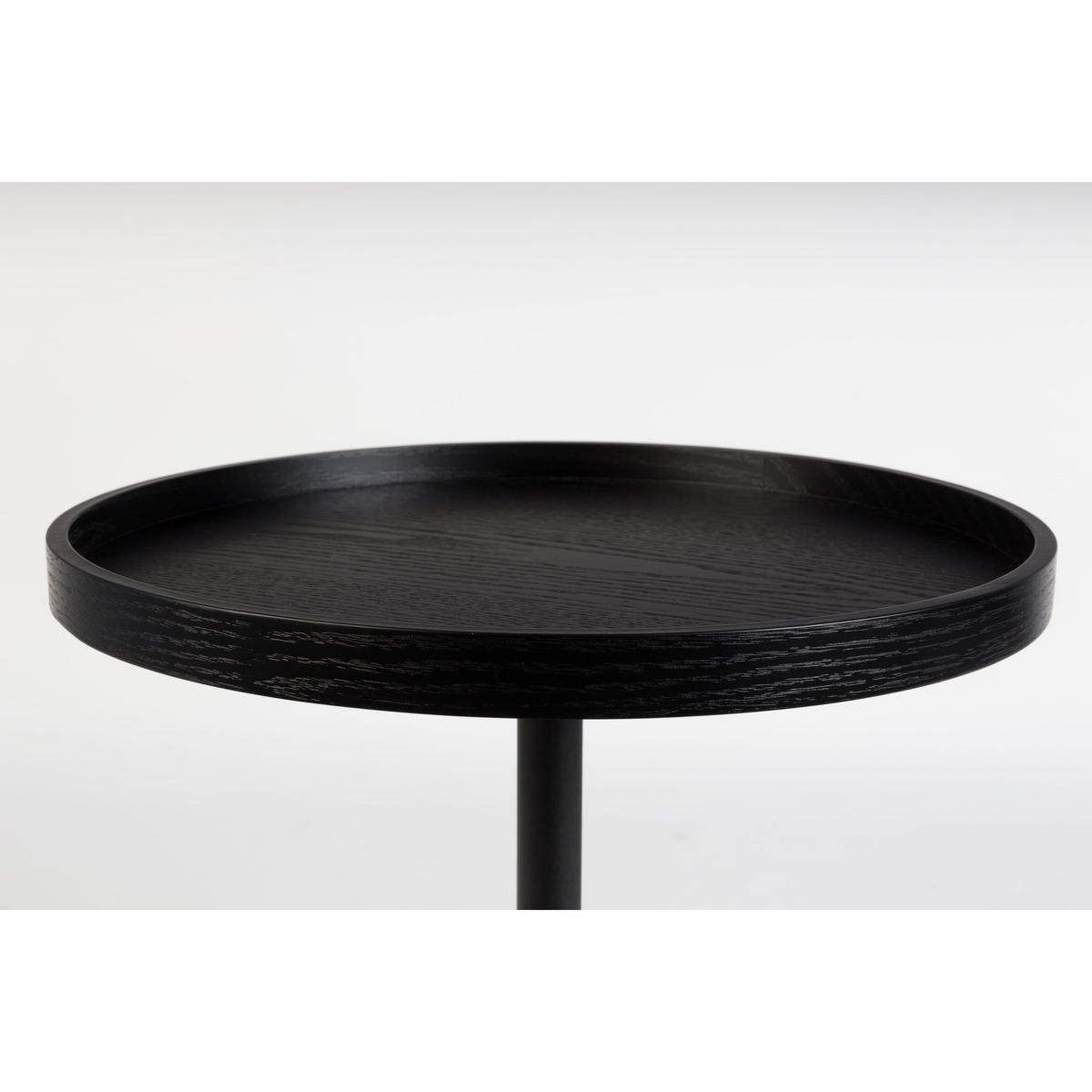 BEISTELLTISCH Jason Rund 46 cm Schwarz - Schwarz, Holzwerkstoff (46/46/55.7cm) - Zuiver