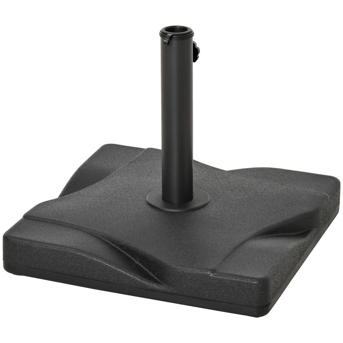 SONNENSCHIRMSTÄNDER Schwarz 20 kg 41,5/41,5/33 cm - Schwarz, Metall (41.5/41.5cm) - PANGIVO