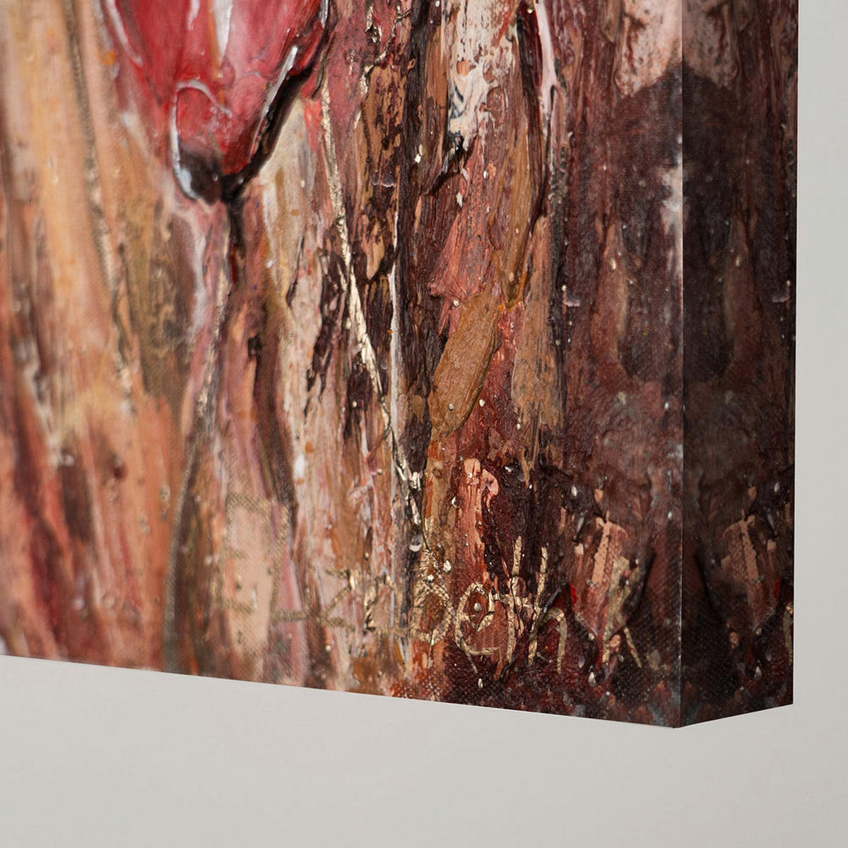 GEMÄLDE April auf Keilrahmen 100x50 cm - Rosa, Holz (100/50cm) - YS-art gallery