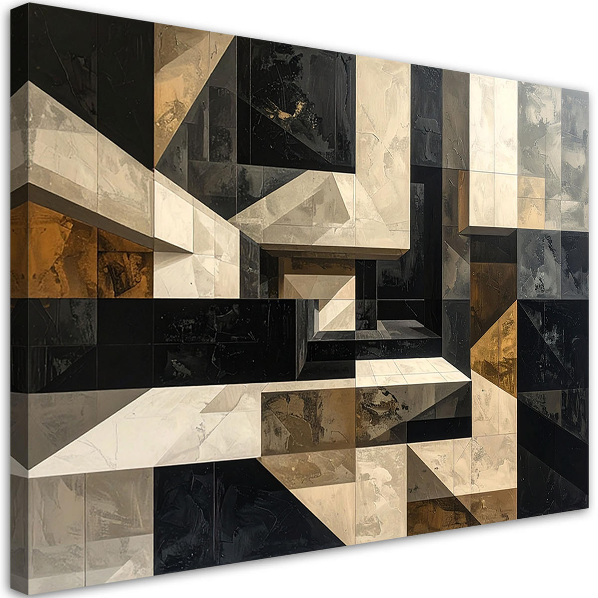 LEINWANDBILD Abstraktion 120x80cm - Beige, Textil (120/80cm) - Feeby