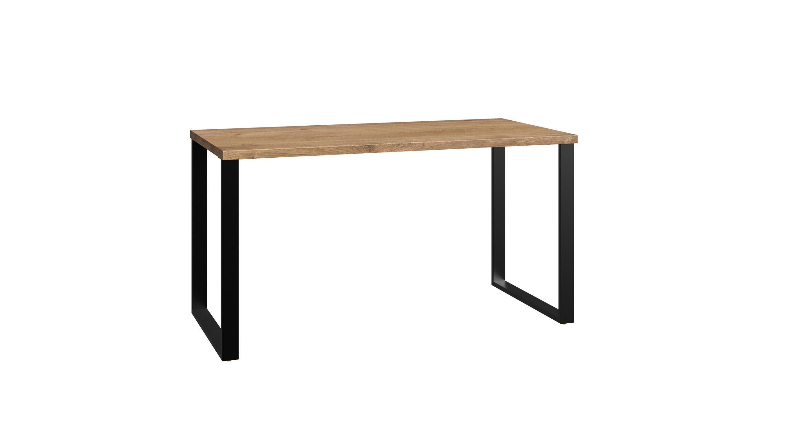 SCHREIBTISCH Liverpool in Plankeneiche und Graphit - Braun, Holzwerkstoff (120/80/200cm)