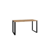 SCHREIBTISCH Liverpool in Plankeneiche und Graphit - Braun, Holzwerkstoff (120/80/200cm)