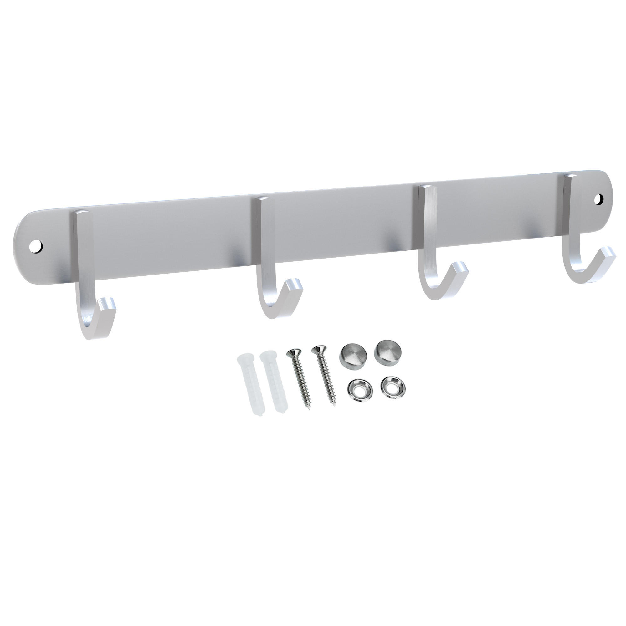 HAKENLEISTE 30/4.7/4.7 cm - Silberfarben, Metall (4.7/4.7/30cm) - Intirilife