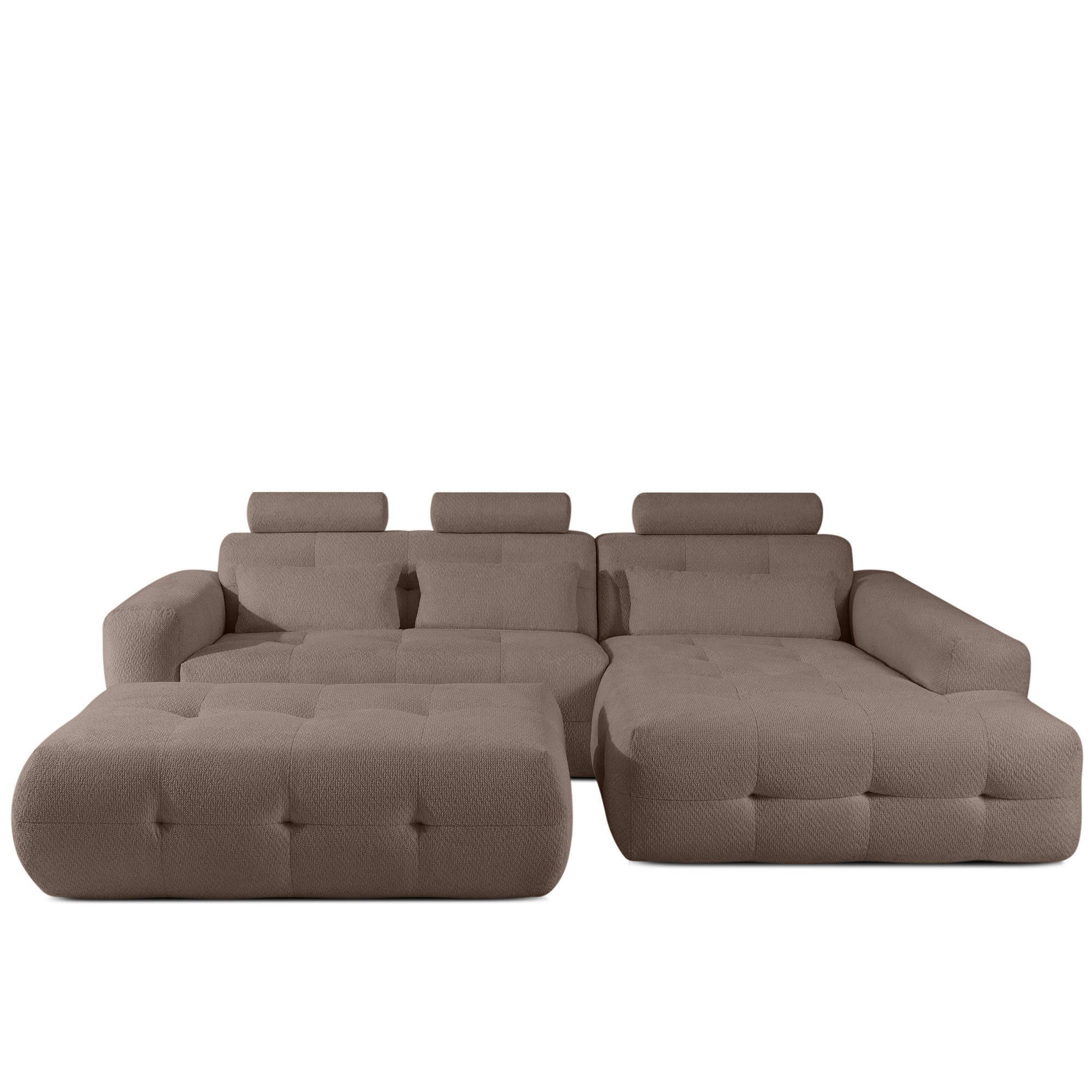 POLSTERMÖBELSET ALIGRA, 2-tlg, Braun - Braun, Holz/Holzwerkstoff (290/90/191cm) - KONSIMO®