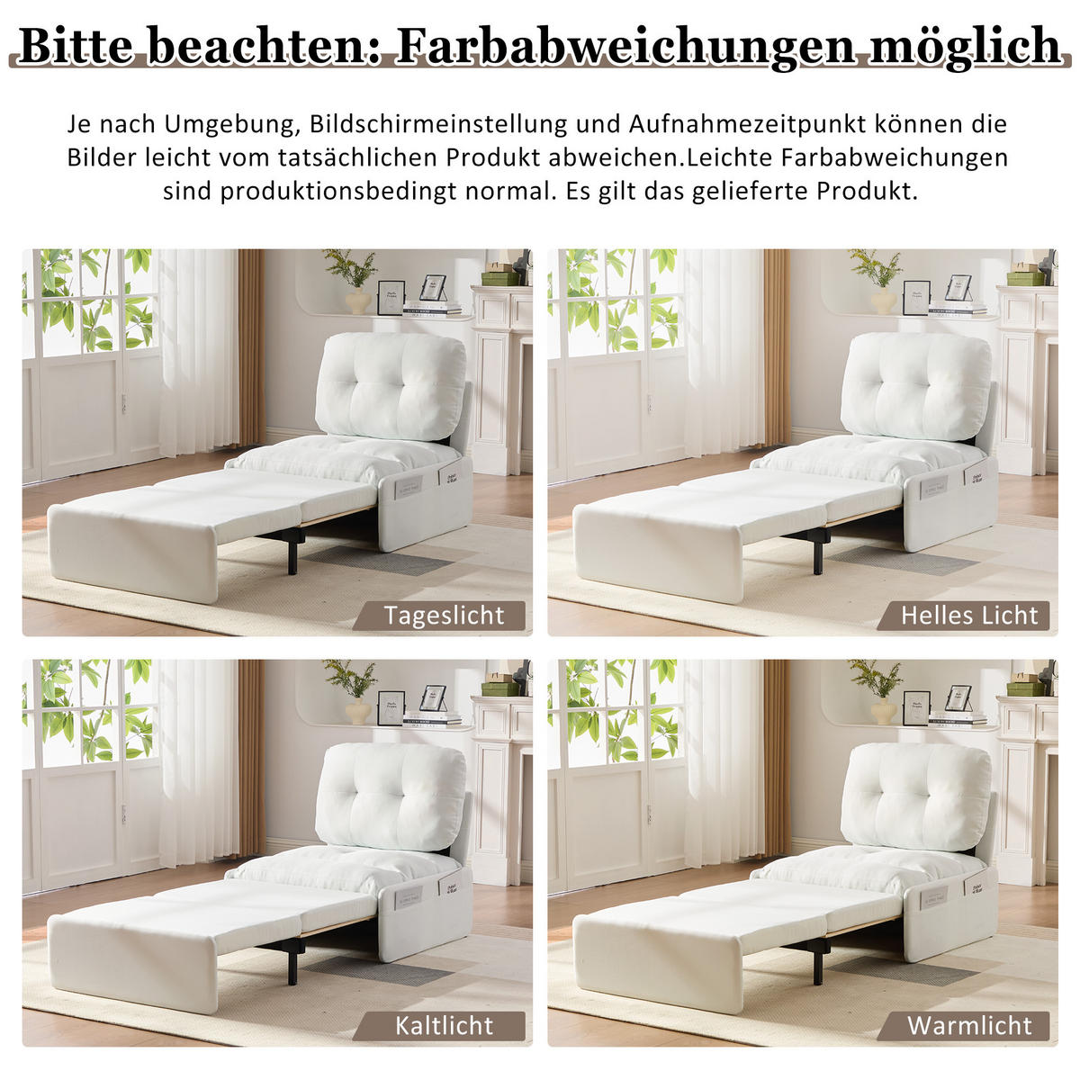 SCHLAFSOFA 92/81.5/90 cm Weiß mit Aufbewahrungstasche - Weiß, Textil (81.5/90/195cm) - Oxeza