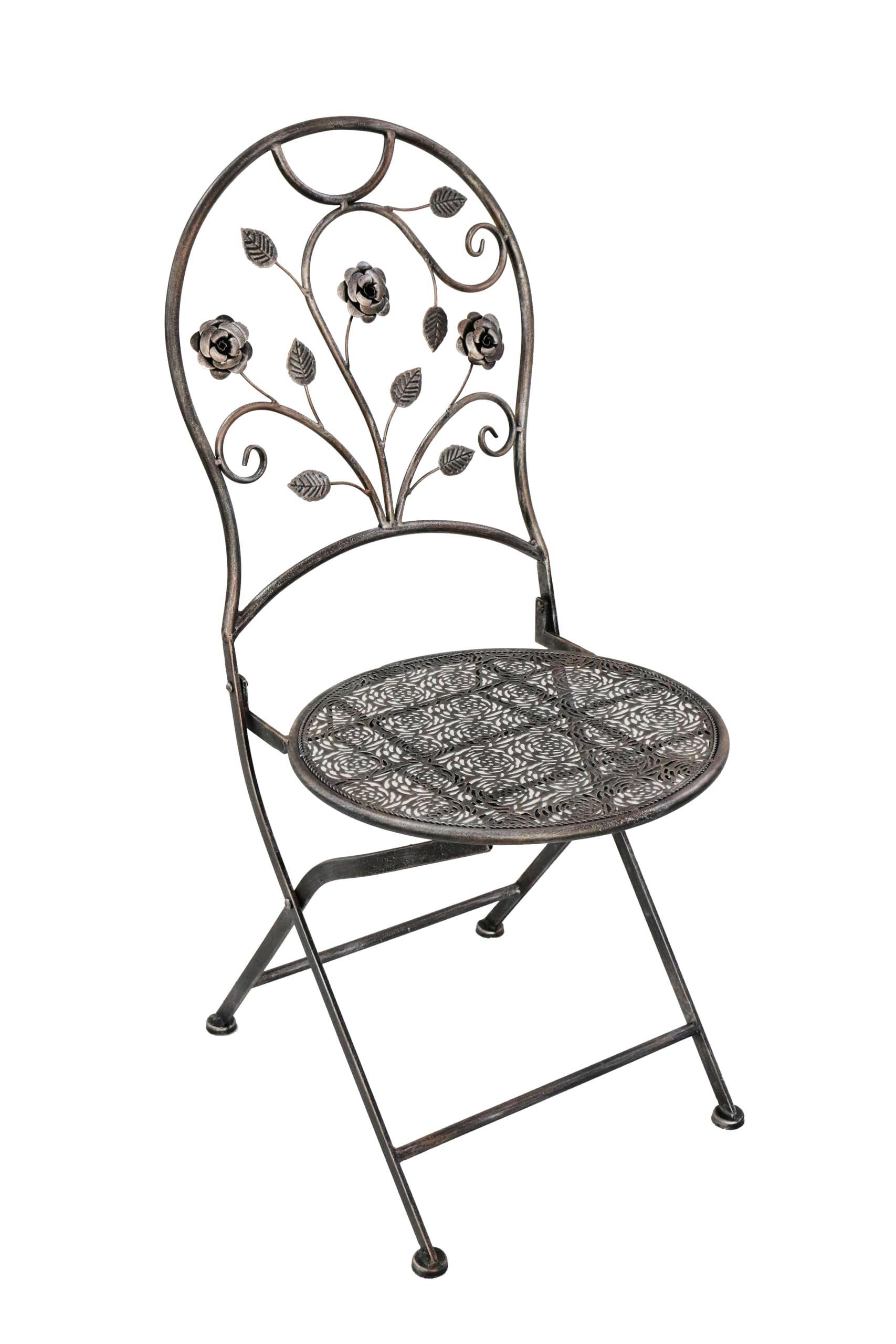 GARTENSTUHL 2er Set Tilo Klappstuhl - Bronzefarben, Metall (40/94/40cm) - DELUKE