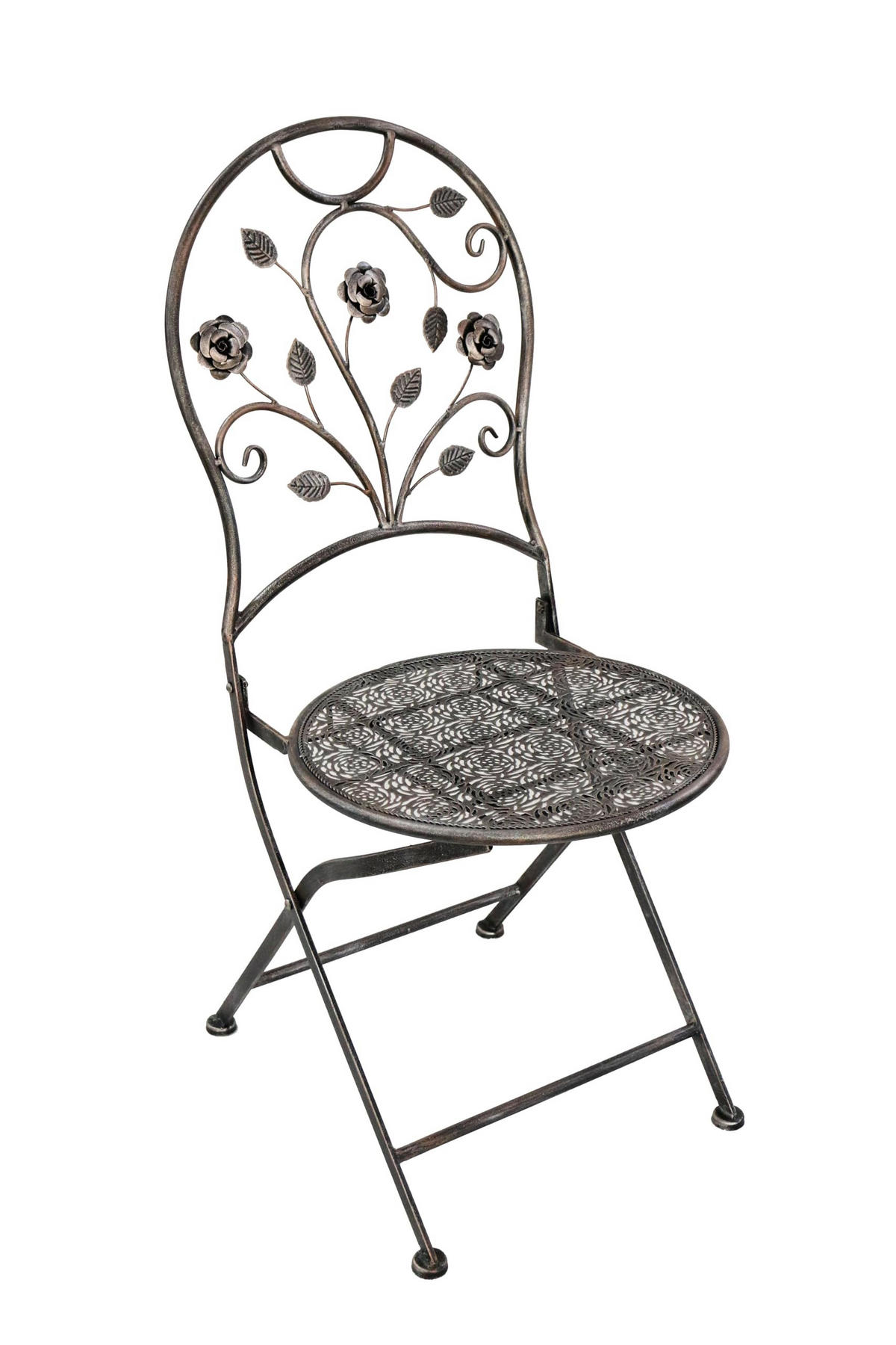 GARTENSTUHL 2er Set Tilo Klappstuhl - Bronzefarben, Metall (40/94/40cm) - DELUKE