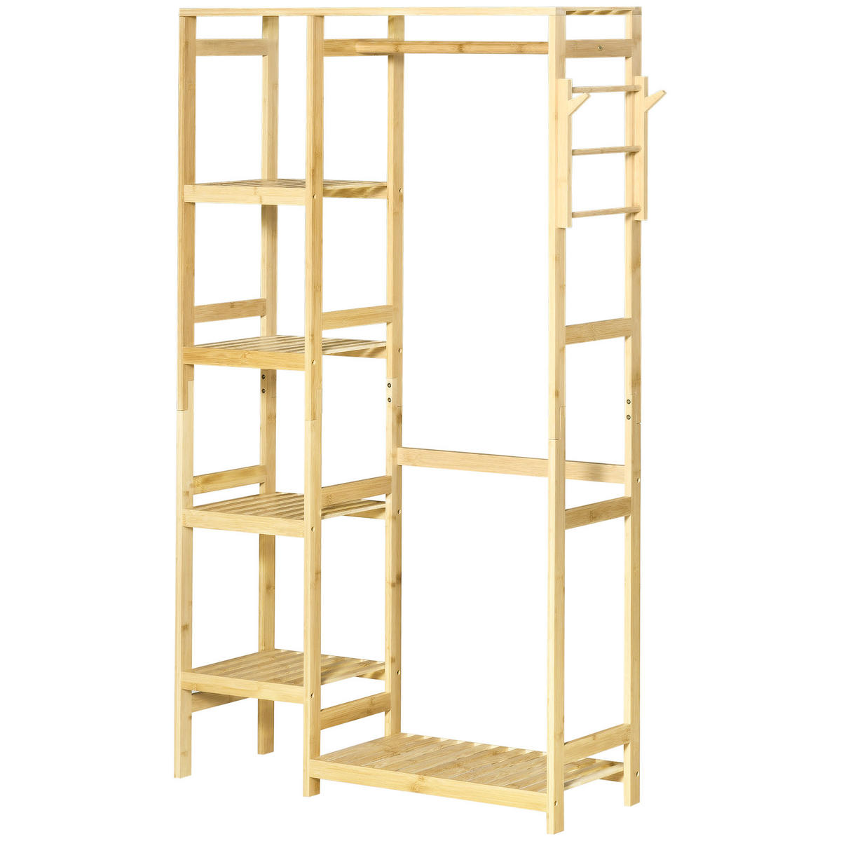 KLEIDERSTÄNDER aus Bambus 90/30/155 cm - Naturfarben, Holz (90/155/30cm)