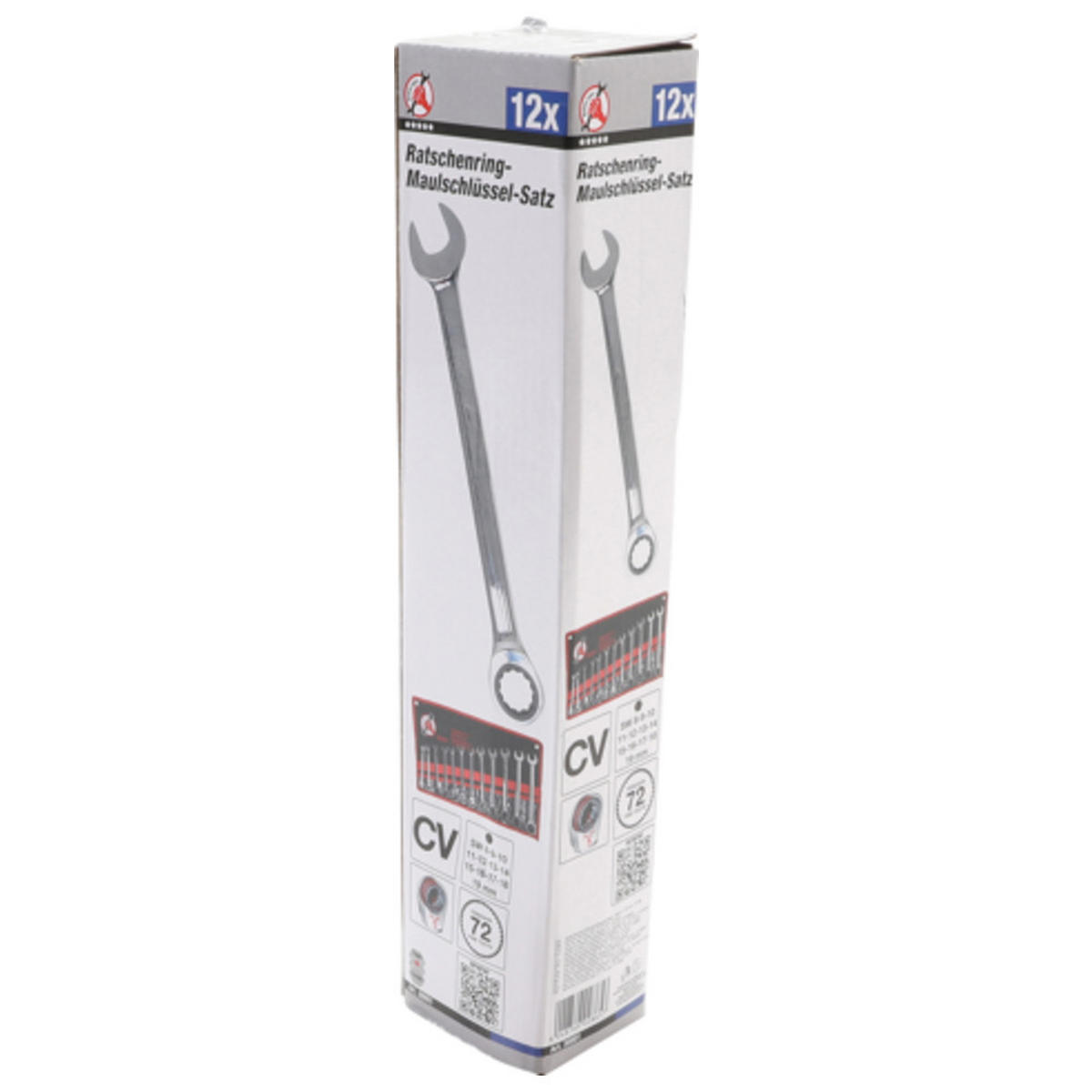 RATSCHENRING-MAULSCHLÜSSEL-SATZ, 12-teilig, 8-19 mm - Multicolor, Kunststoff (360/75/75cm) - BGS technic