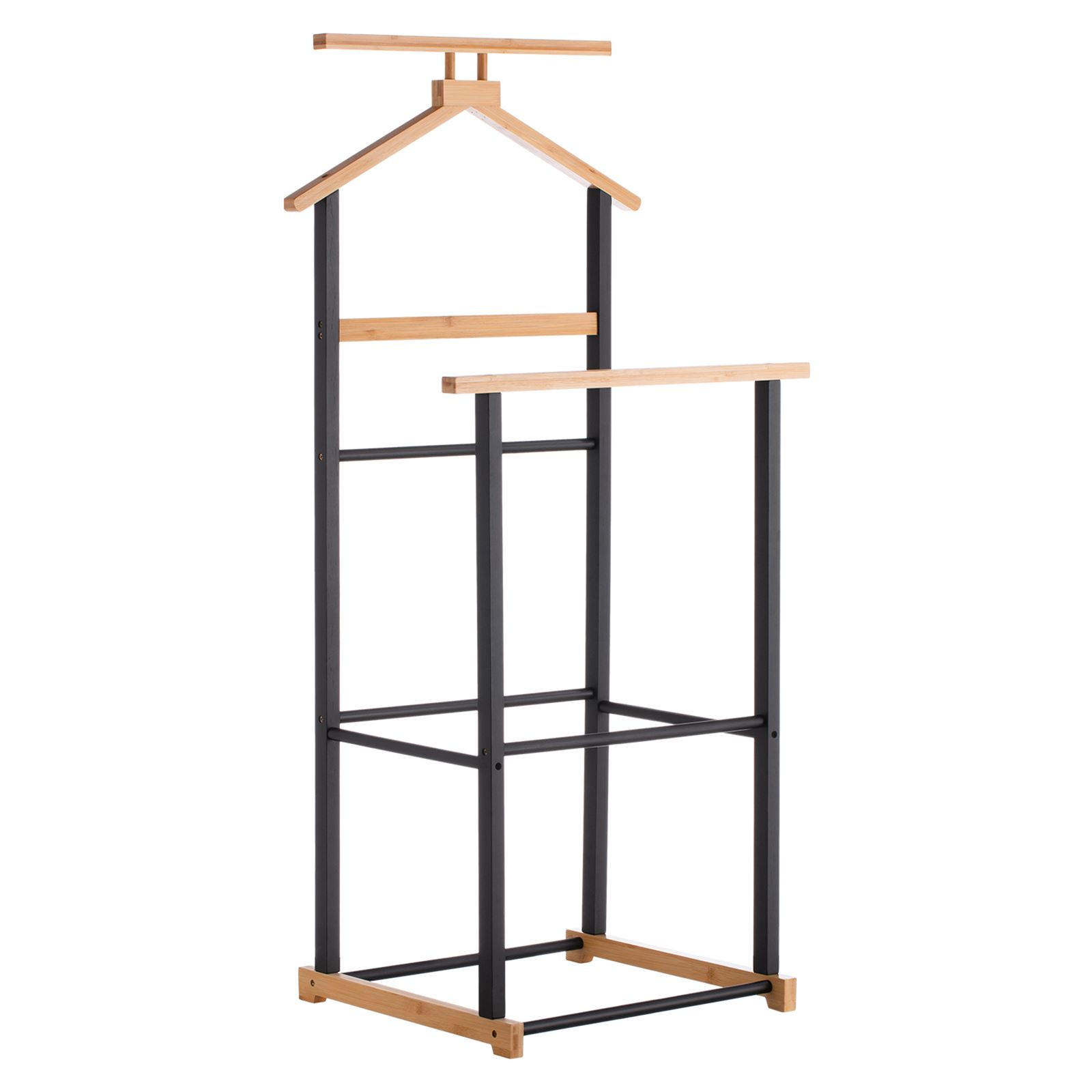 HERRENDIENER KANNA - Schwarz/Naturfarben, Holz (49/109/40cm) - IDIMEX