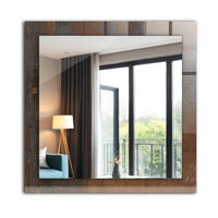 SPIEGEL 60 x 60 cm Rechteckig mit Aufdruck - Rostfarben, Glas (60/60/0.4cm) - TULUP