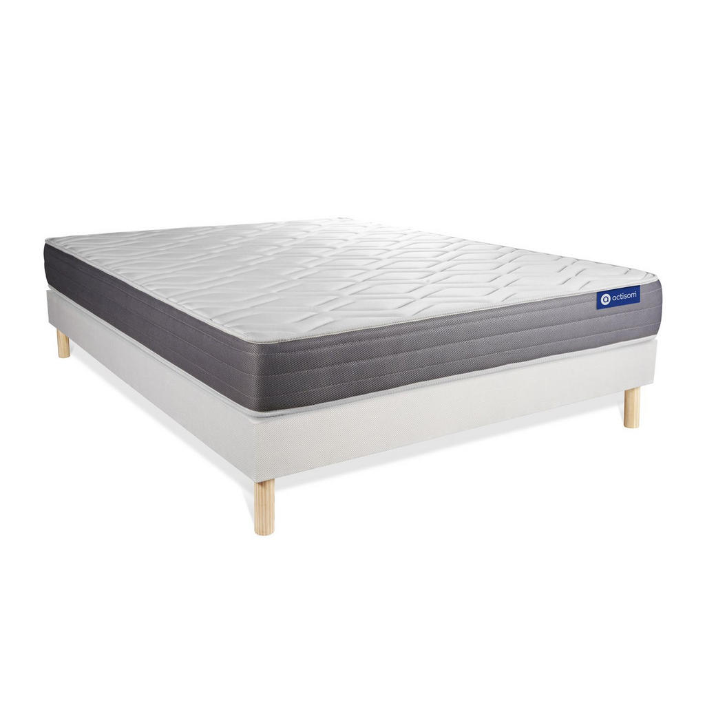Thumbnail - Actisom Bett, Weiß, Holz, H2, Höhe ca. 22 cm, 140x210 cm, Oeko-Tex® Standard 100, Schlafzimmer, Betten