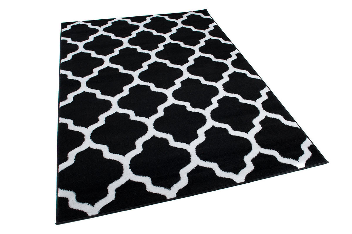 TEPPICH LUXURY Schwarz Marokkanisch Geometrisch 250/300 cm - Schwarz, Textil (250/300cm) - Tapiso
