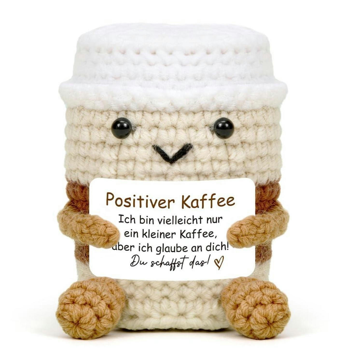 KUSCHELTIER Kaffee gehäkelt beige - Multicolor, Textil (13/14cm)