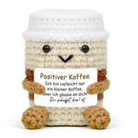 KUSCHELTIER Kaffee gehäkelt beige - Multicolor, Textil (13/14cm)