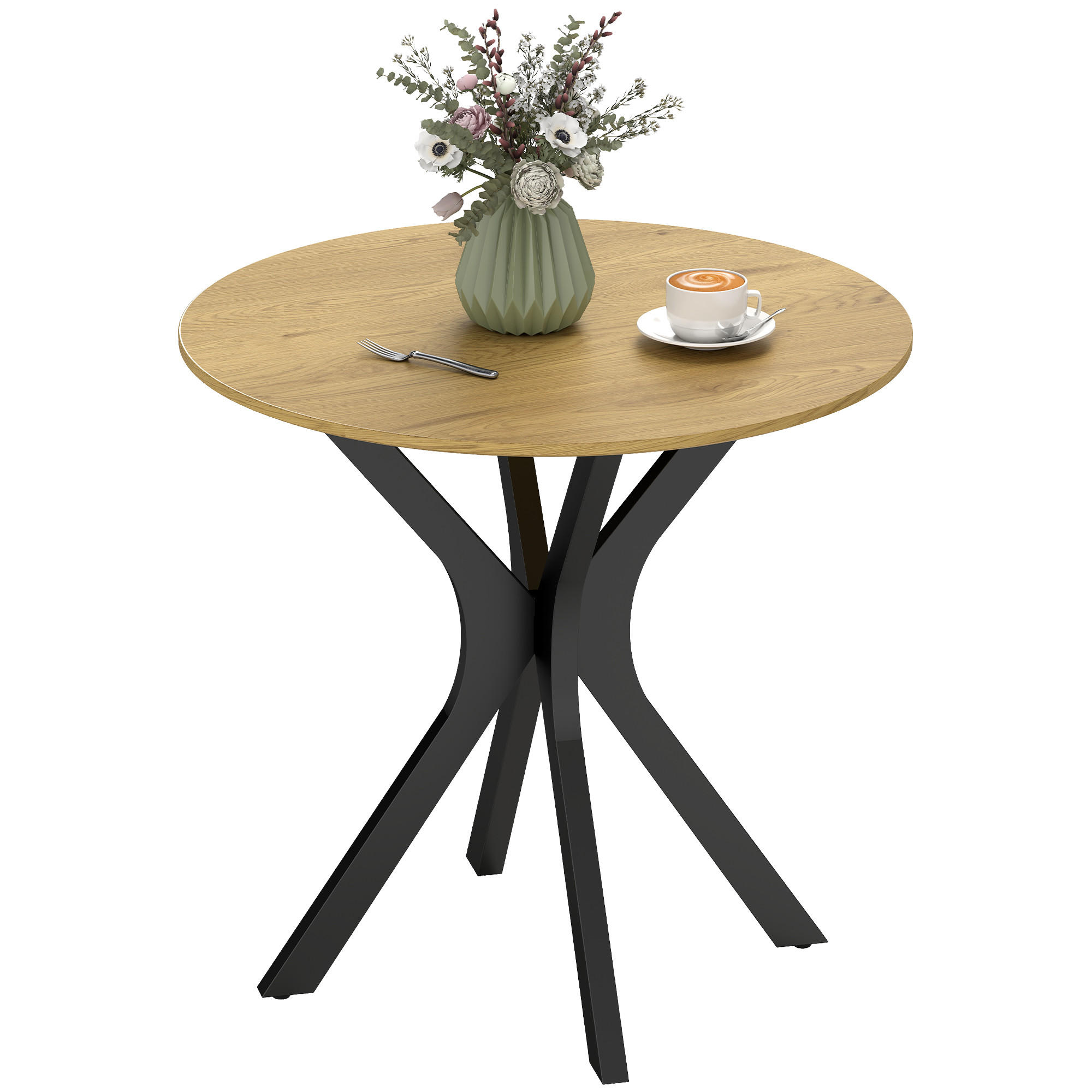 ESSTISCH Naturholz 1 Stück - Beige, Naturmaterialien (78/78/75cm) - GiPP