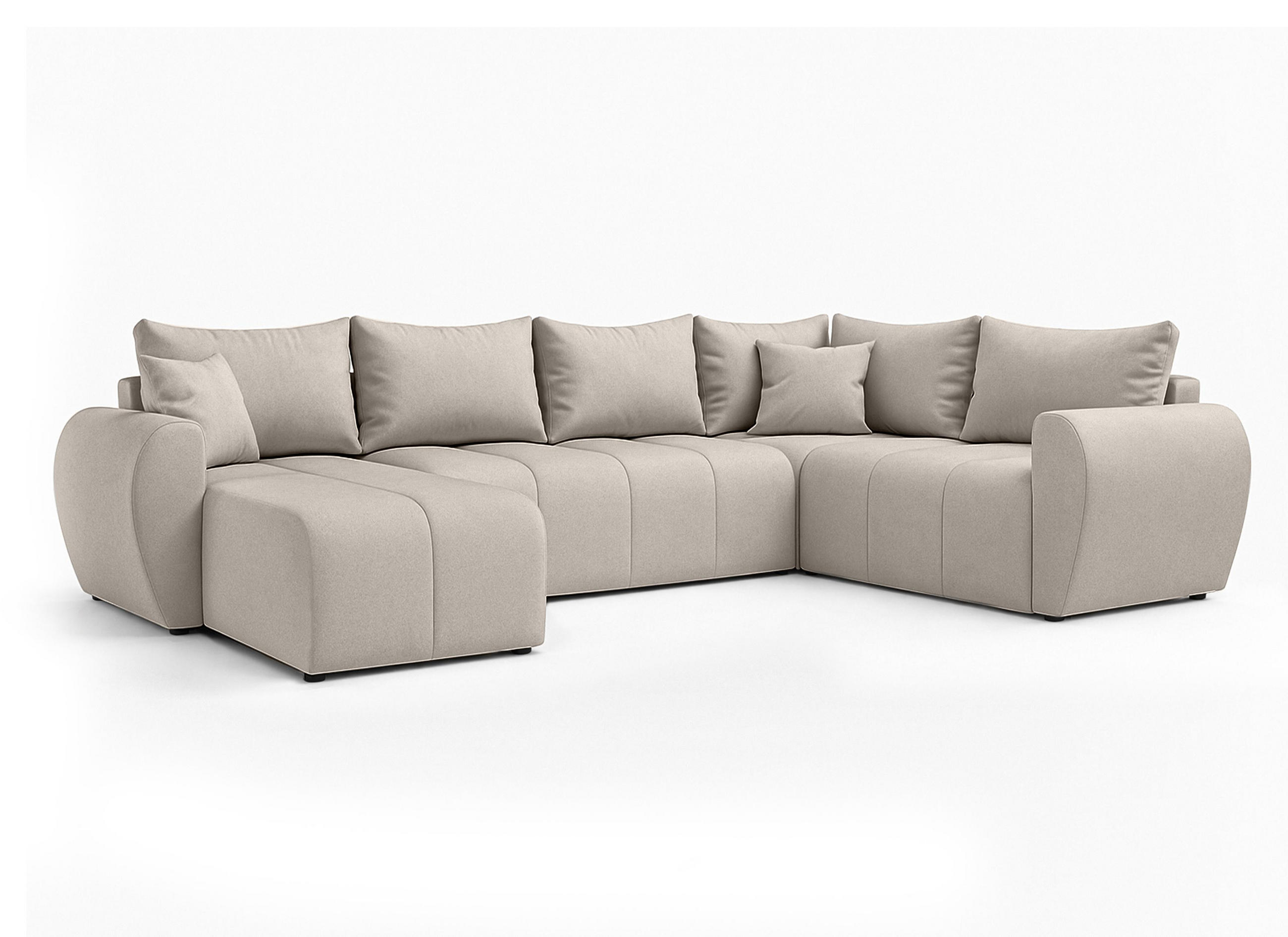 AX Living Wohnlandschaft Beige 208x80x303 cm