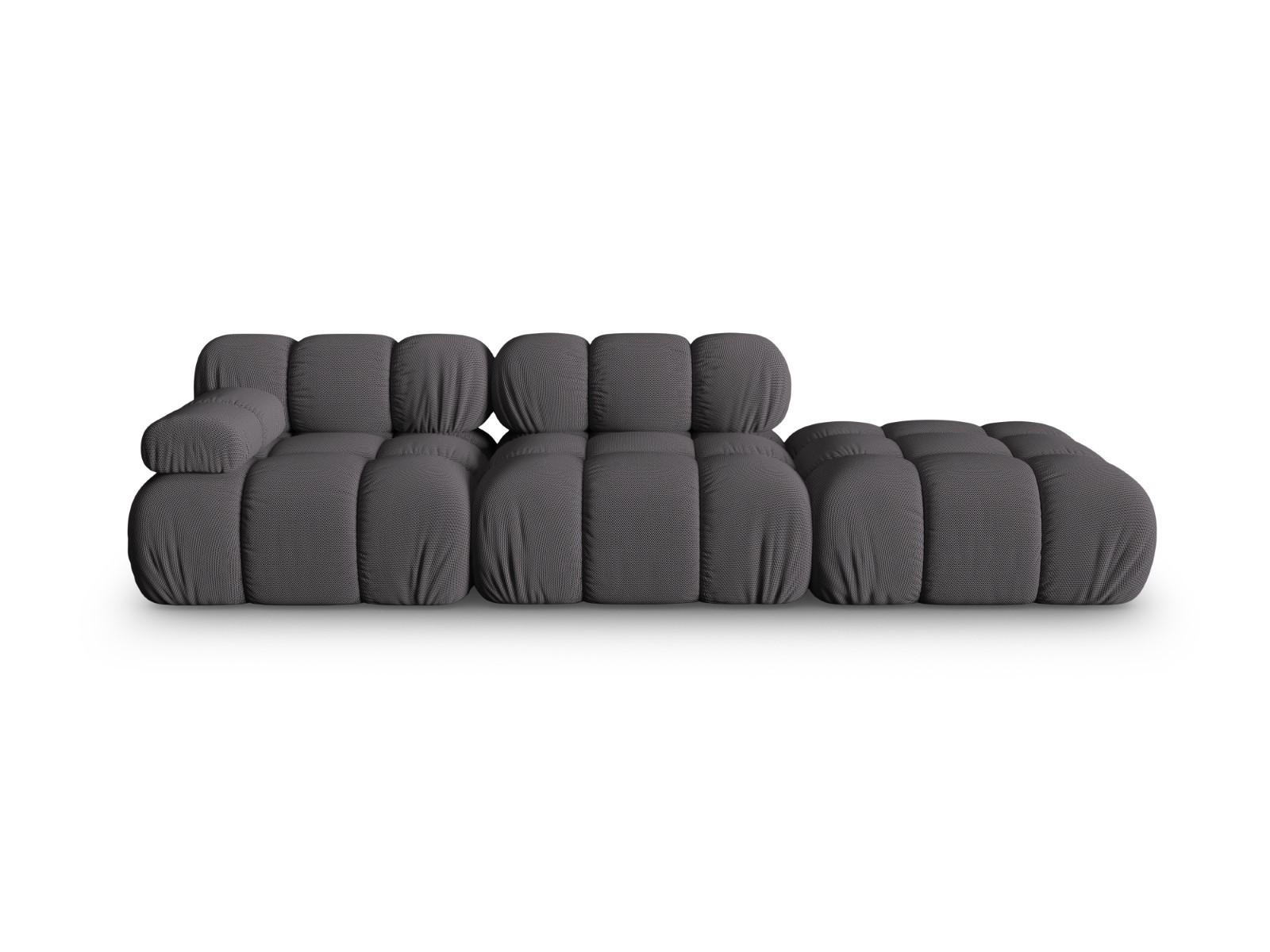 SOFA modular rechts Bellis aus 3D-Stoff Expresso 4 Sitzplätze - Graubraun, Textil (282/70/94cm) - Micadoni