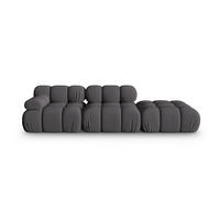 SOFA modular rechts Bellis aus 3D-Stoff Expresso 4 Sitzplätze - Graubraun, Textil (282/70/94cm) - Micadoni
