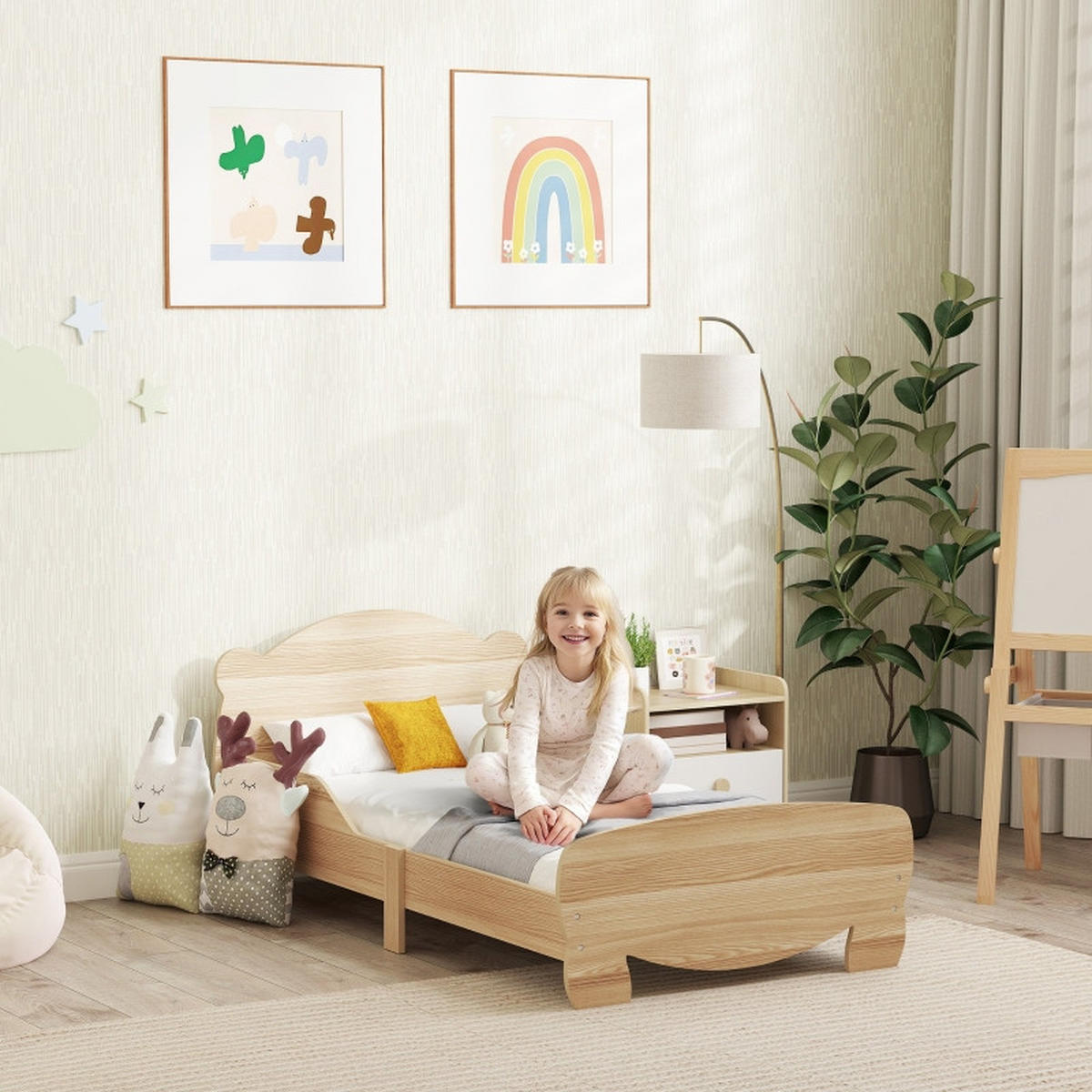 KINDERBETT Haus 143 cm natur - Naturfarben, Holz - LEBENLANG