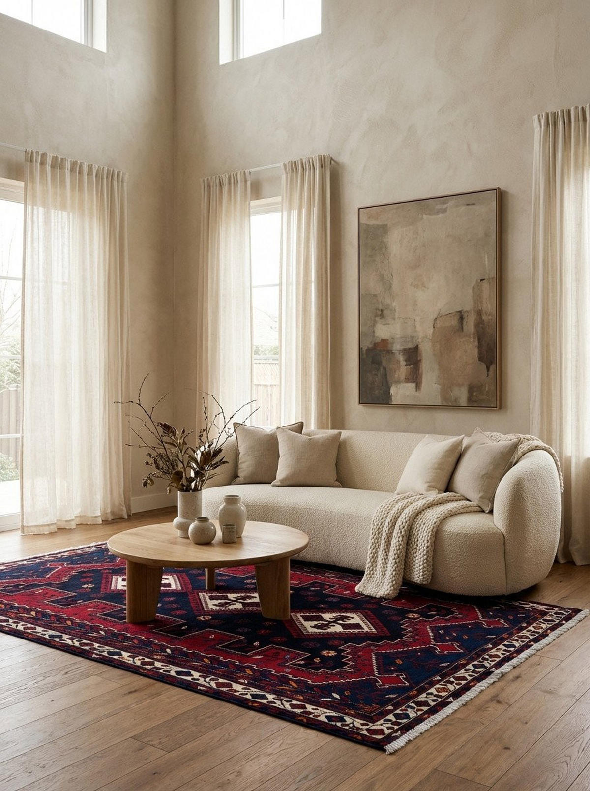 TEPPICH Afshar Rot 228/165 cm Schurwolle - Rot, Textil (165/228cm) - Looma