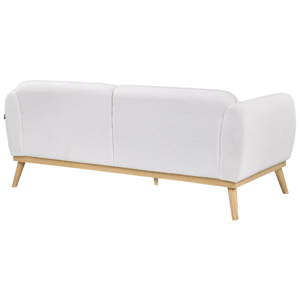 SOFA-SET 5-Sitzer Bouclé Weiß Ljung - Hellbraun/Weiß, Textil (210/82/82cm) - Beliani