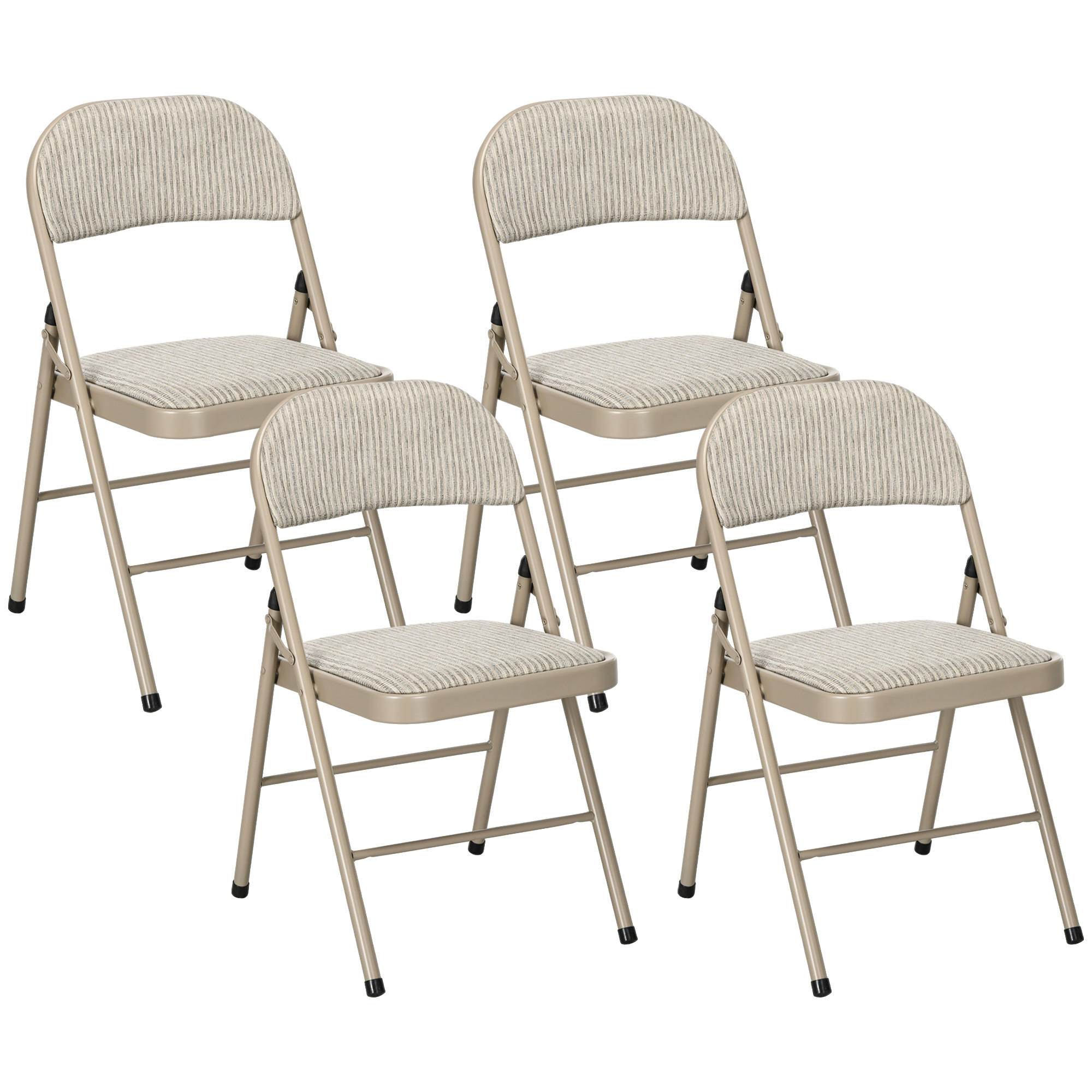 KLAPPSESSEL Beige 4 Stück - Beige, Naturmaterialien (45/78/46cm) - GiPP