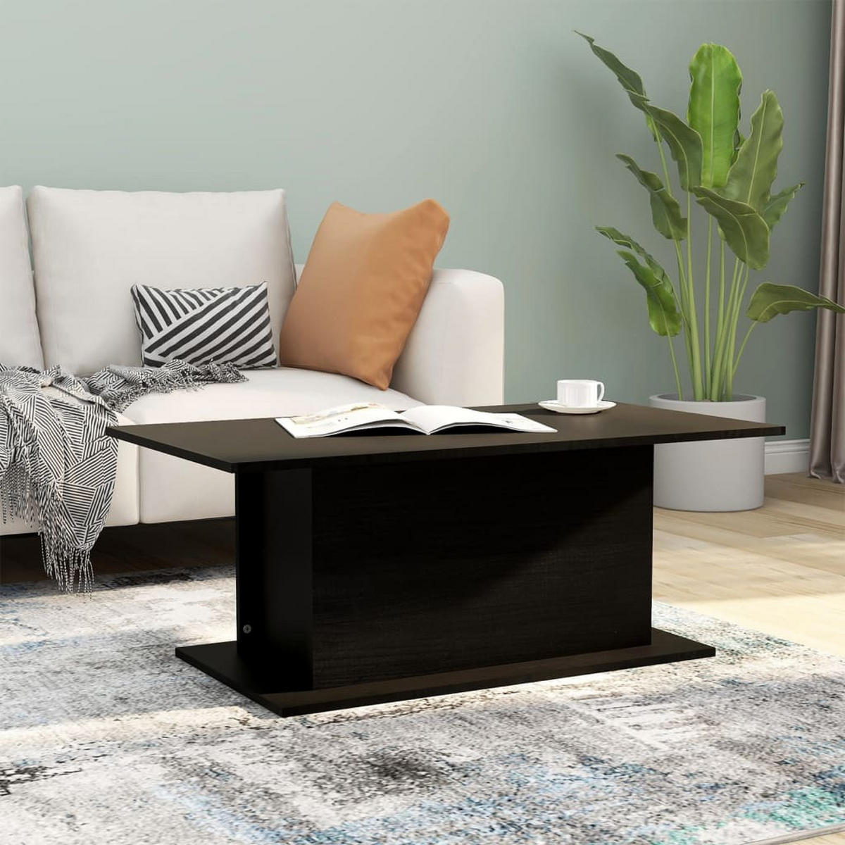COUCHTISCH Schwarz 102x55,5x40 cm Holzwerkstoff - Schwarz, Holzwerkstoff (102/55.5/40cm) - furnicato