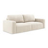 3-SITZER SOFA mit Schlaffunktion Chenille Stoff Beige - Beige/Creme, Kunststoff/Textil (244/79/102cm) - LaMiaSofa