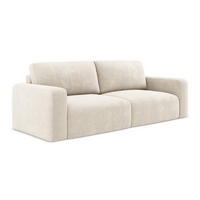 3-SITZER SOFA mit Schlaffunktion Chenille Stoff Beige - Beige/Creme, Kunststoff/Textil (244/79/102cm) - LaMiaSofa