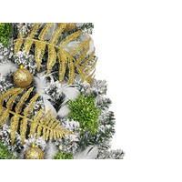 WEIHNACHTSBAUM künstlicher 60 cm – CHAMPAGNEHARMONIE, mit 27-teiligem Weihnachtsbaumschmuck, mit LED-Beleuchtung, inkl. Pflanztopf mit Jutesack - Champagner/Goldfarben, Kunststoff/Stein (40/60cm) - LAALU