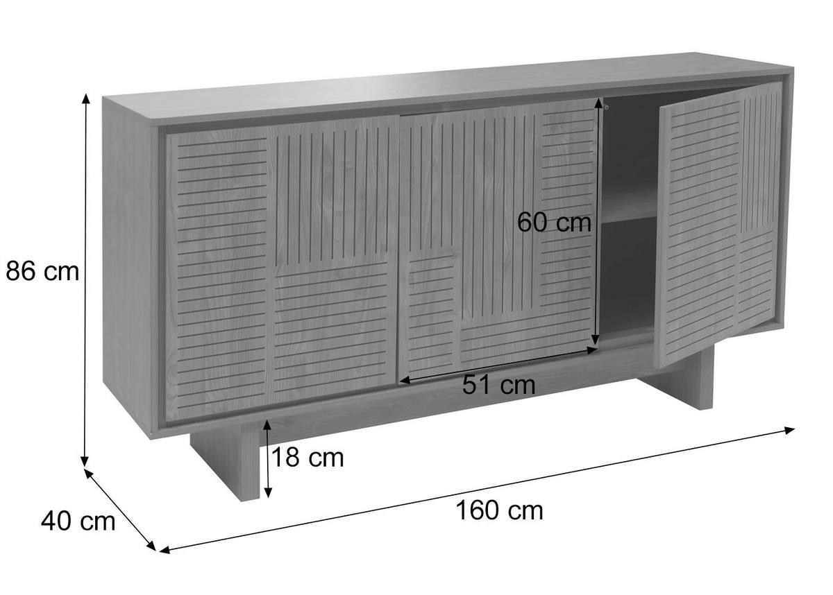 SIDEBOARD Beige - Beige, Holz (160/86/40cm) - Jamb