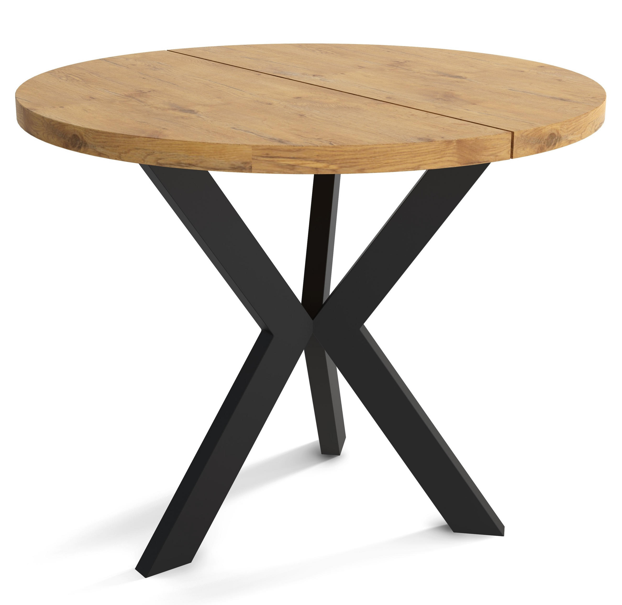 TISCH Schwarz IDA Ausziehbar Sonoma Eiche 110/150 cm - Multicolor/Schwarz, Holzwerkstoff (150/110/75cm) - Sepro Meble