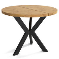 TISCH Schwarz IDA Ausziehbar Sonoma Eiche 110/150 cm - Multicolor/Schwarz, Holzwerkstoff (150/110/75cm) - Sepro Meble