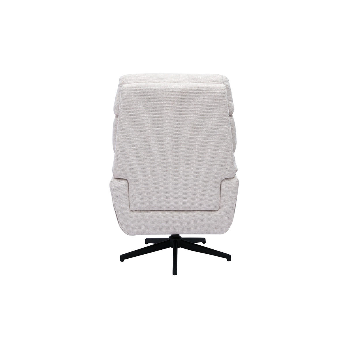 SESSEL drehbar Stoff Beige Metall JONAH - Beige, Textil (89.5/105/76cm) - Miliboo