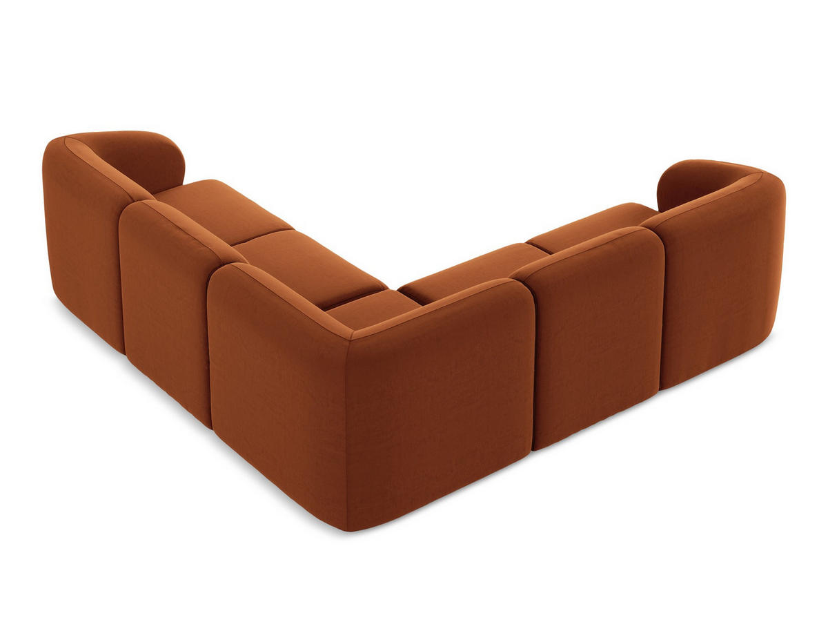 ECKSOFA Rechts Chenille Stoff Grün - Schwarz/Grün, Holzwerkstoff/Kunststoff (248/166cm) - Makamii