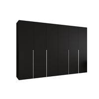 DREHTÜRENSCHRANK 202/300/52 6-türig - Kaschmir/Schwarz, Holz (300/202/52cm) - Abiks Möbel