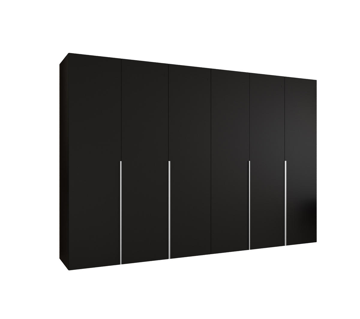 DREHTÜRENSCHRANK 202/300/52 6-türig - Kaschmir/Schwarz, Holz (300/202/52cm) - Abiks Möbel