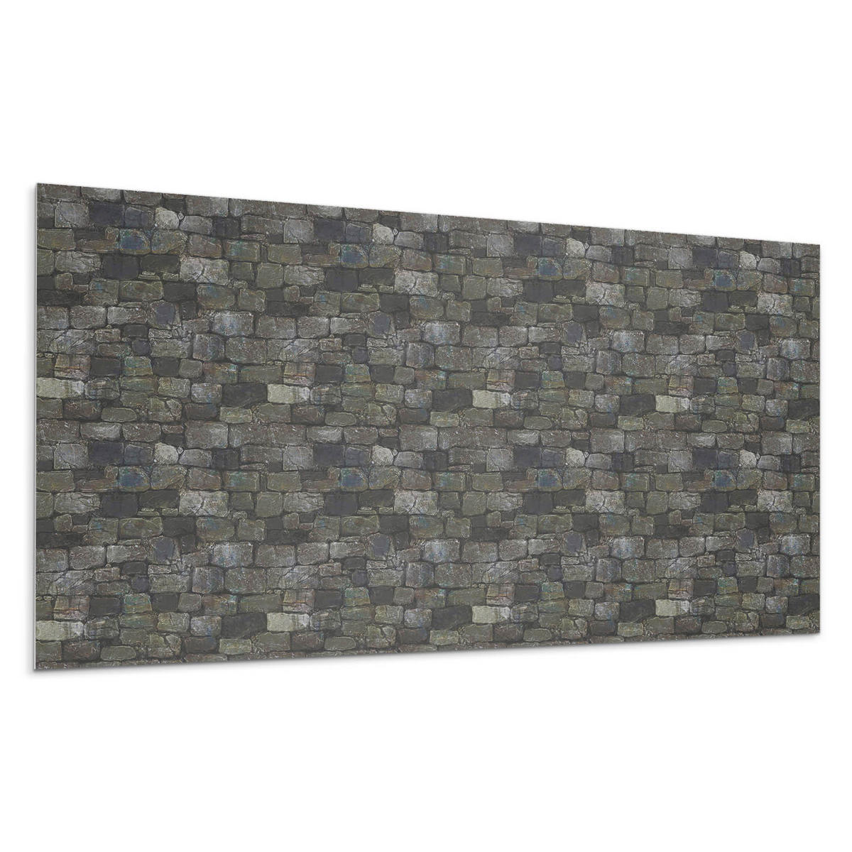 WANDPANEEL 100x50 cm selbstklebend Rocassa - Grau, Kunststoff (50/1.6/100cm) - Wallfluent