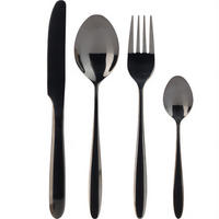 BESTECKSET für 6 Personen in Schwarz Schwarz 39,5/26/5 cm - Schwarz, Metall - Excellent Houseware