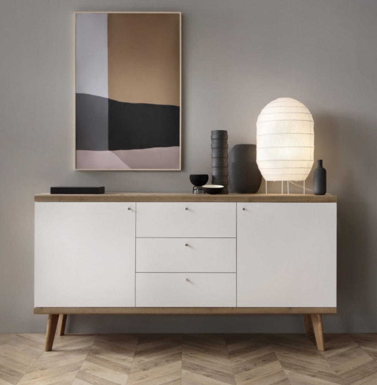 SIDEBOARD Weiß DRIMO PKSZ160 - Multicolor, Holzwerkstoff (160/83/40cm) - Sepro Meble
