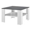 COUCHTISCH Aachen 60/60/40 - Dunkelgrau/Weiß, Holzwerkstoff (60/60/40cm) - [en.casa]
