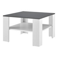 COUCHTISCH Aachen 60/60/40 - Dunkelgrau/Weiß, Holzwerkstoff (60/60/40cm) - [en.casa]