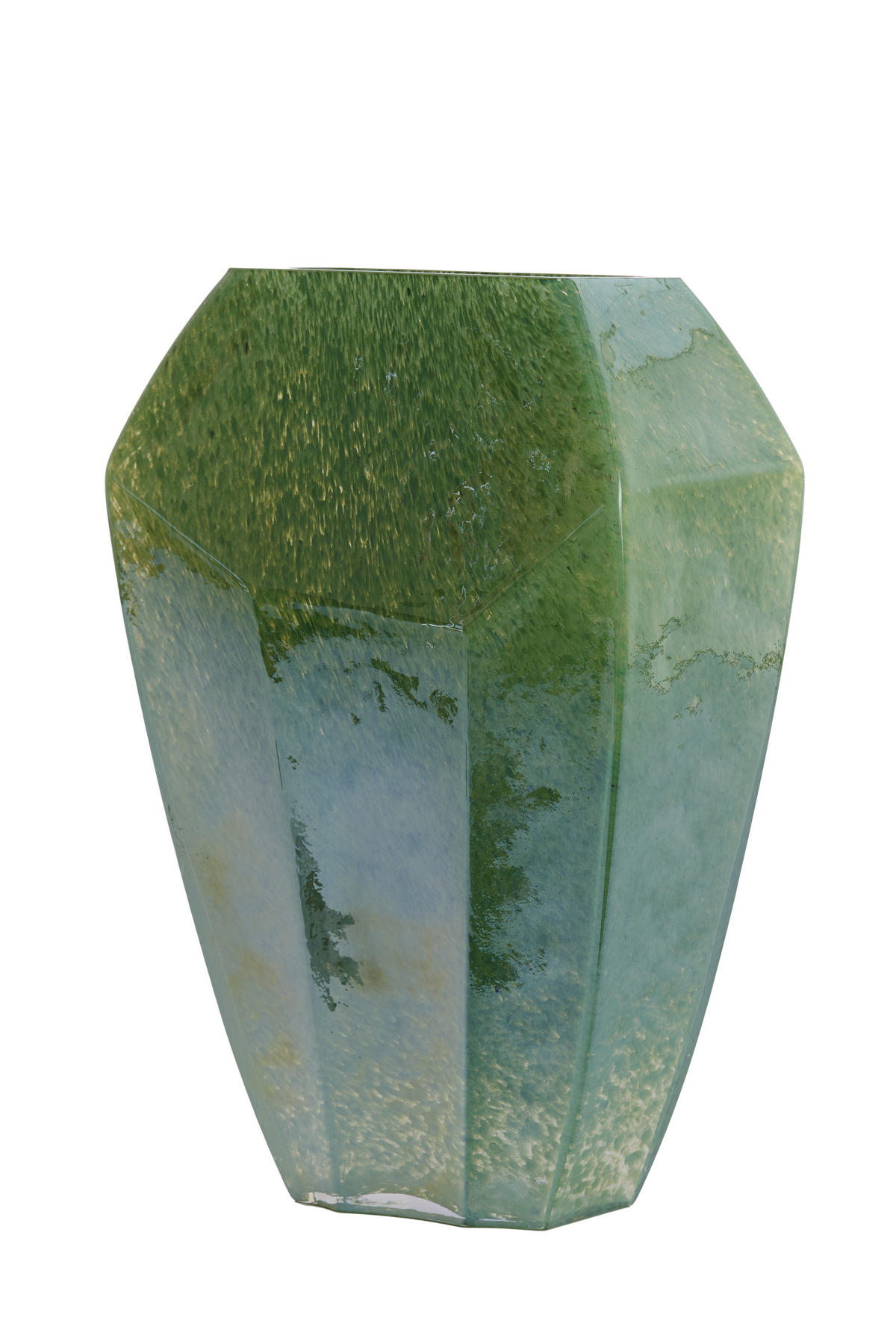 VAZE Vionna Grün 30/16/44.5 cm - Smaragdgrün, Glas (44.5cm) - Light & Living