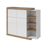 KOMODA Azior Bela in lesena - bela, leseni material (150.7/127.7/40cm) - Petits-meubles