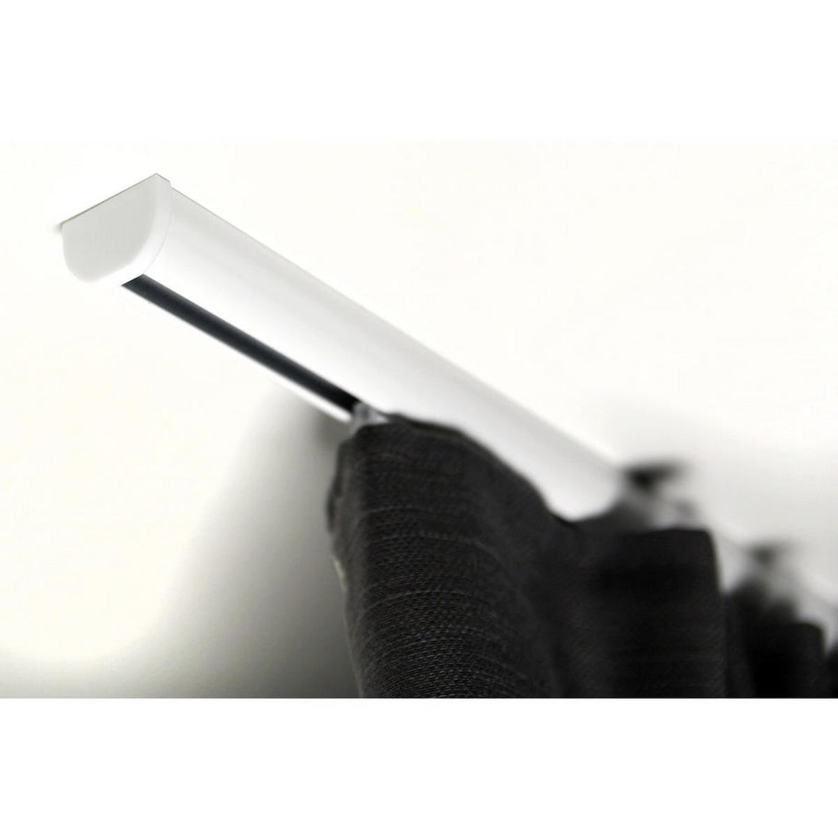 GARDINENSCHIENE 1-lauf Round - Weiß, Metall (240cm) - Deco-Raum