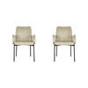 ESSZIMMERSTUHL Joni Beige 60/55/86 cm 2er-Set - Beige, Textil (55/86/60cm) - LABEL51