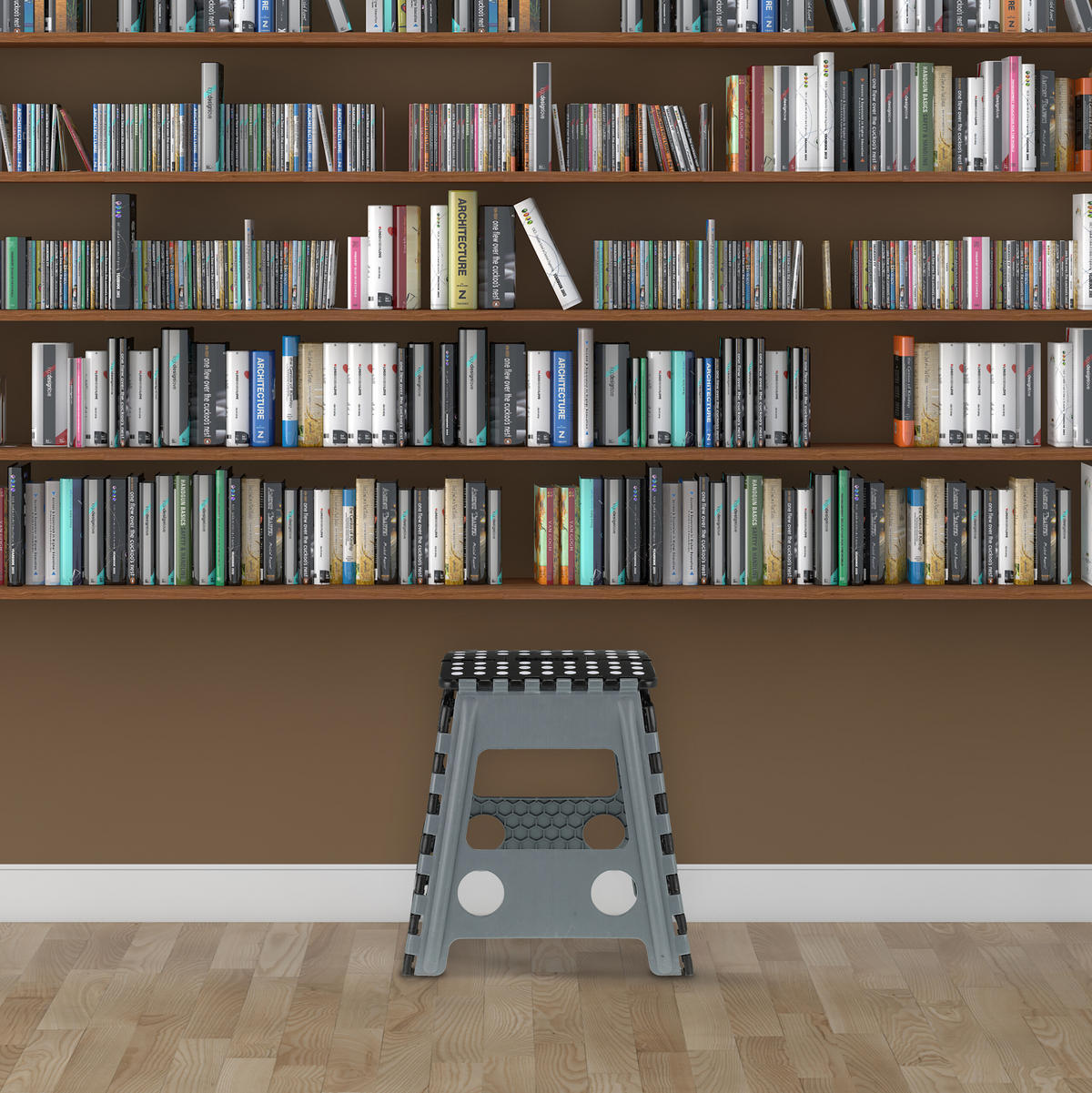 KLAPPHOCKER - Dunkelgrau/Schwarz, Kunststoff/Textil (39/39/32cm) - Relaxdays